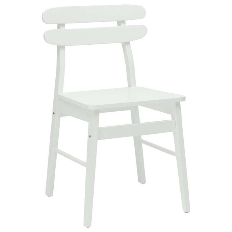 Krzesło jadalniane 2 pcs Biały Drewno Gumowe