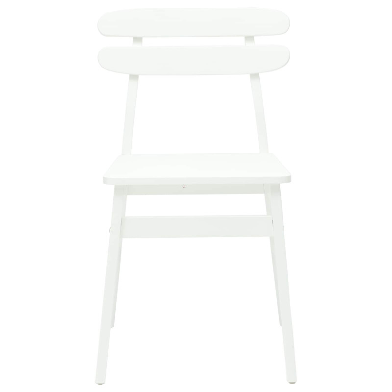 Krzesło jadalniane 2 pcs Biały Drewno Gumowe