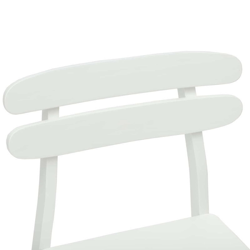 Krzesło jadalniane 2 pcs Biały Drewno Gumowe