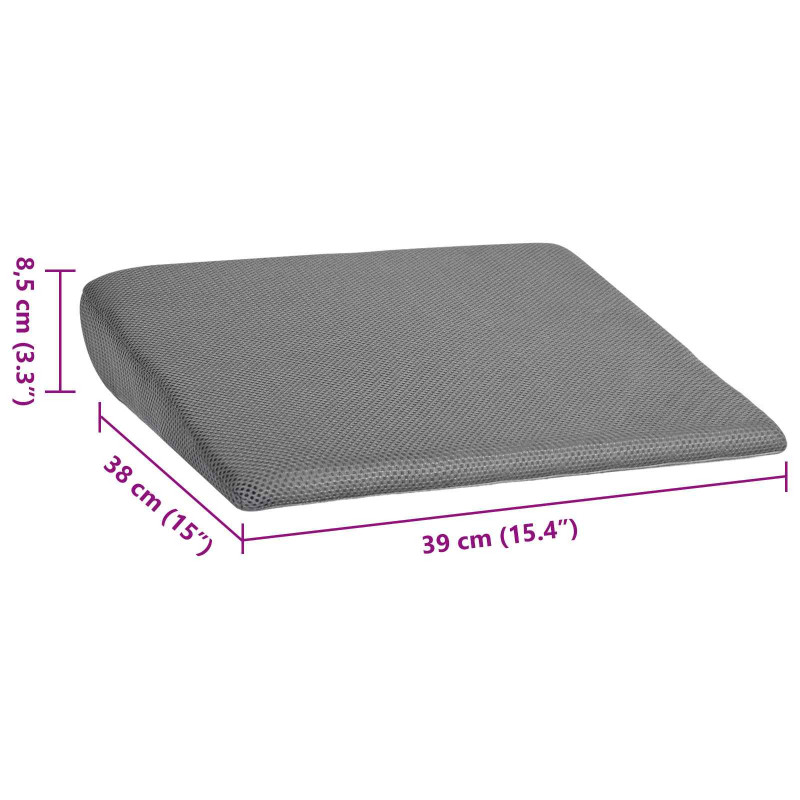 Poduszka na siedzisko Szary 39 x 38 x 8,5 cm Pianka PU