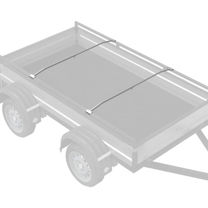 Uchwyt na plandekę do przyczep 2 pcs Srebrny 100-145 cm