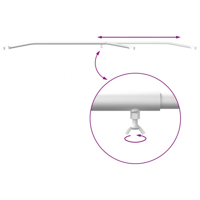 Uchwyt na plandekę do przyczep 2 pcs Srebrny 100-145 cm