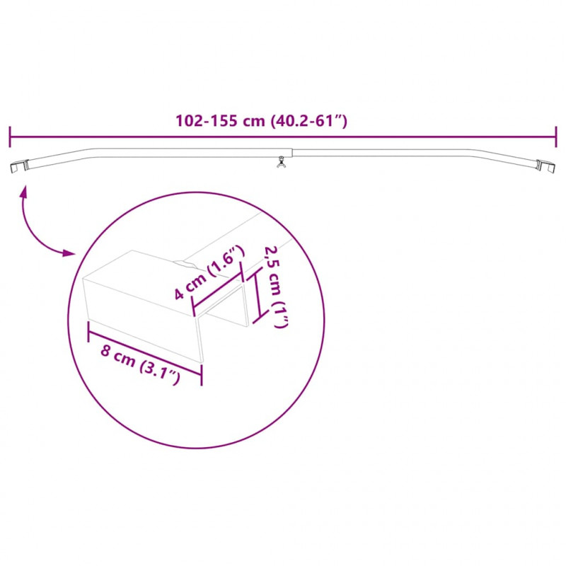 Uchwyt na plandekę do przyczep 2 pcs Srebrny 100-145 cm