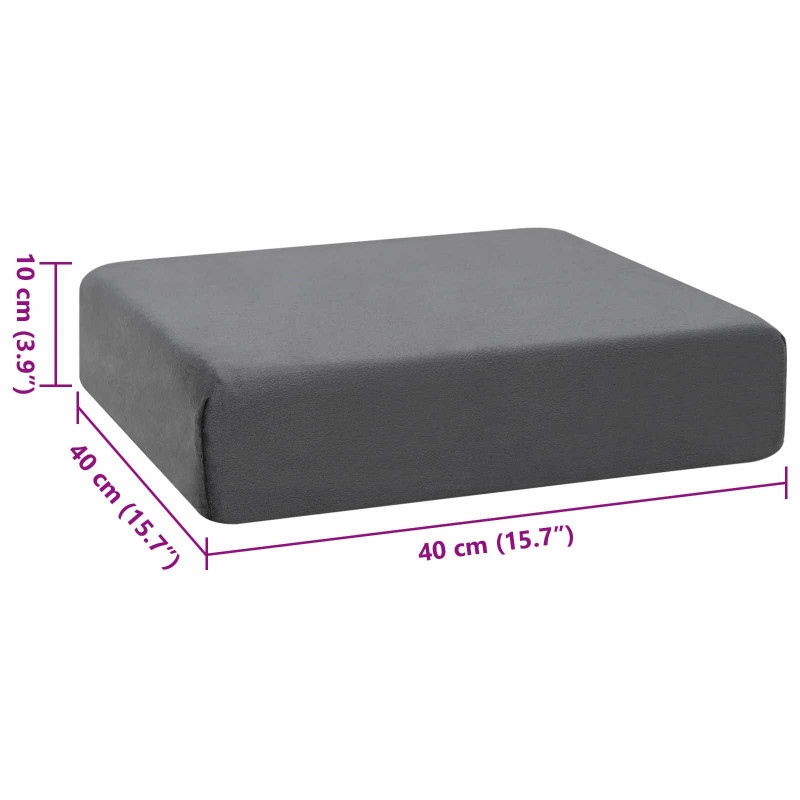 Poduszka na siedzisko Szary 40 x 40 x 10 cm Pianka PU