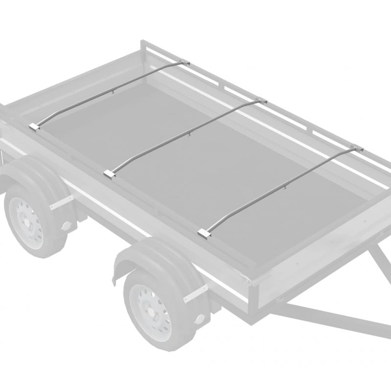 Uchwyt na plandekę do przyczep 3 pcs Srebrny 130-210 cm