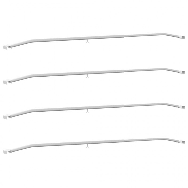 Uchwyt na plandekę do przyczep 4 pcs Srebrny 130-210 cm