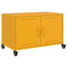 Szafka RTV, musztardowa, 68x39x43,5 cm, stal