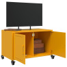 Szafka RTV, musztardowa, 68x39x43,5 cm, stal
