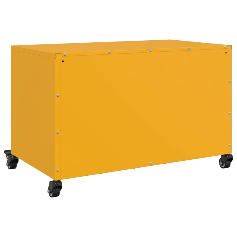 Szafka RTV, musztardowa, 68x39x43,5 cm, stal
