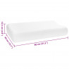 Poduszka do spania Biały 80 x 40 x 12,5 cm Pianka z pamięcią