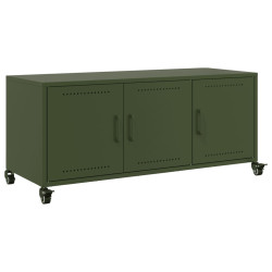 Szafka RTV, oliwkowa, 100,5x39x43,5 cm, stal