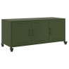 Szafka RTV, oliwkowa, 100,5x39x43,5 cm, stal