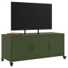 Szafka RTV, oliwkowa, 100,5x39x43,5 cm, stal