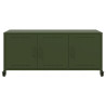 Szafka RTV, oliwkowa, 100,5x39x43,5 cm, stal