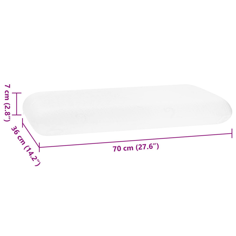 Poduszka do spania Biały 70 x 36 x 13 cm Pianka z pamięcią