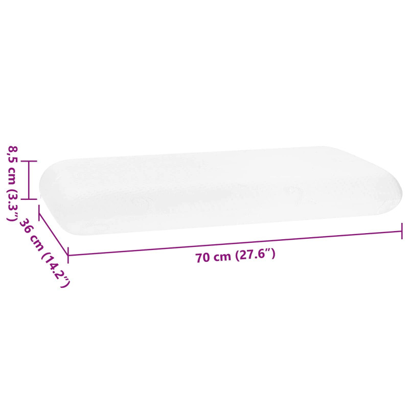 Poduszka do spania Biały 70 x 36 x 13 cm Pianka z pamięcią