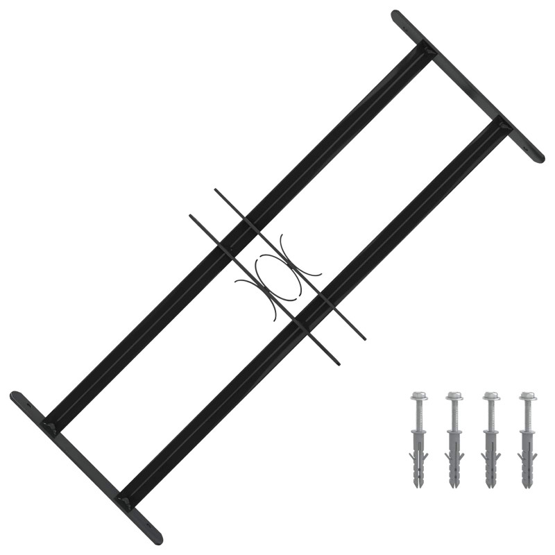 Kratka Okienna Czarny 76 x 30 cm Stal malowana proszkowo