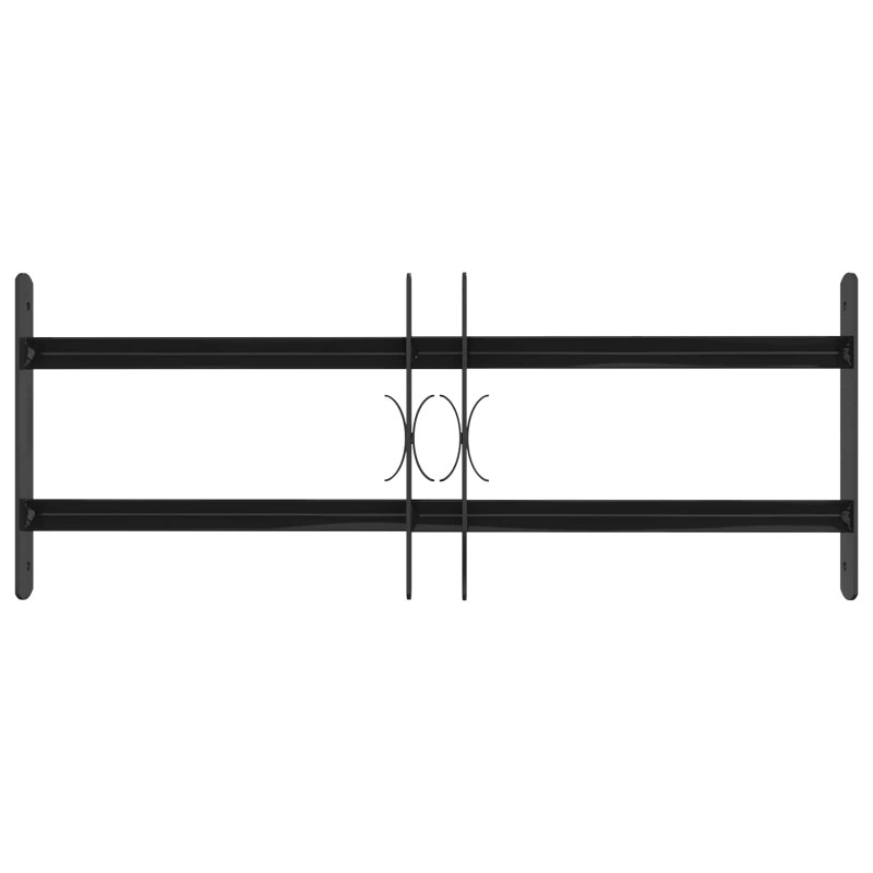 Kratka Okienna Czarny 76 x 30 cm Stal malowana proszkowo