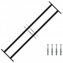 Kratka Okienna Czarny 115 x 30 cm Stal malowana proszkowo