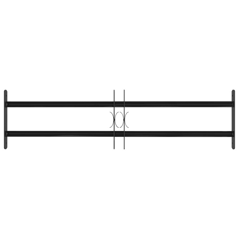 Kratka Okienna Czarny 115 x 30 cm Stal malowana proszkowo