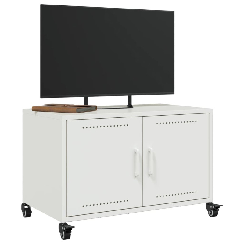 Szafka RTV, biała, 68x39x43,5 cm, stal