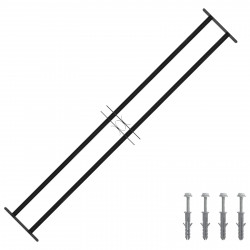 Kratka Okienna Czarny 176 x 30 cm Stal malowana proszkowo