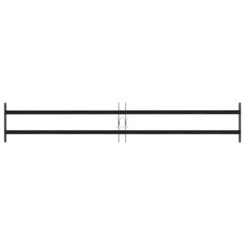 Kratka Okienna Czarny 176 x 30 cm Stal malowana proszkowo