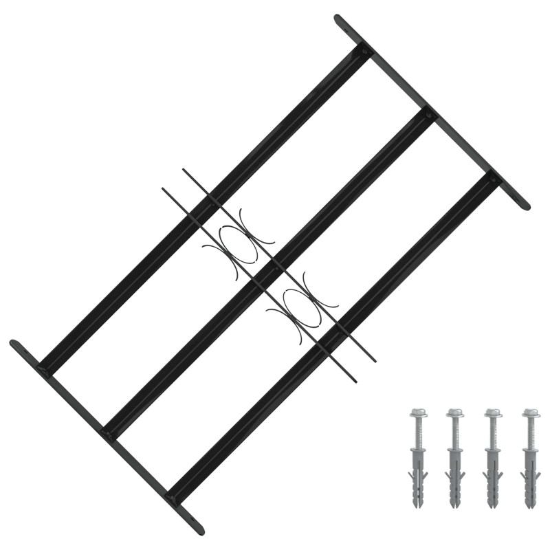 Kratka Okienna Czarny 75.5 x 45 cm Stal malowana proszkowo