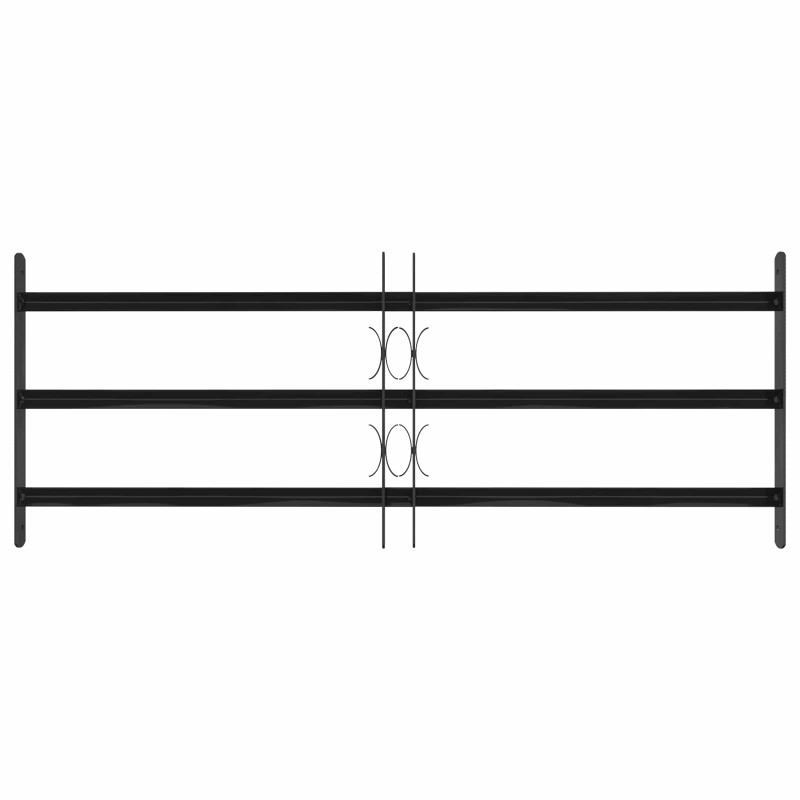 Kratka Okienna Czarny 116 x 45 cm Stal malowana proszkowo