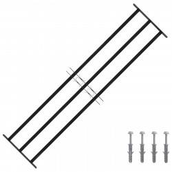 Kratka Okienna Czarny 174 x 45 cm Stal malowana proszkowo