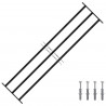Kratka Okienna Czarny 174 x 45 cm Stal malowana proszkowo
