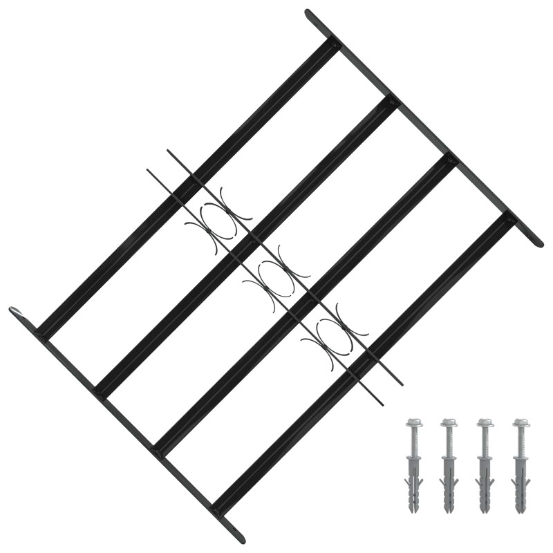 Kratka Okienna Czarny 75.5 x 60 cm Stal malowana proszkowo