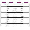 Kratka Okienna Czarny 75.5 x 60 cm Stal malowana proszkowo
