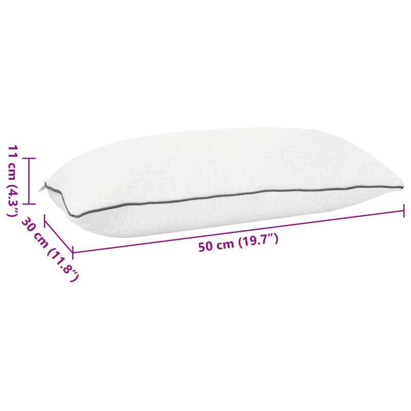 Poduszka do spania Shread Biały 50 x 30 x 11 cm