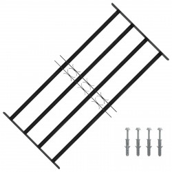 Kratka Okienna Czarny 115 x 60 cm Stal malowana proszkowo