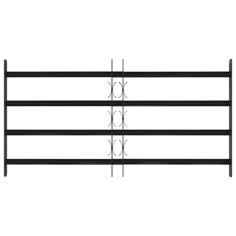 Kratka Okienna Czarny 115 x 60 cm Stal malowana proszkowo