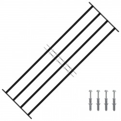 Kratka Okienna Czarny 175 x 60 cm Stal malowana proszkowo