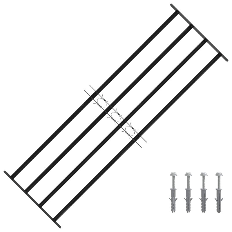 Kratka Okienna Czarny 175 x 60 cm Stal malowana proszkowo