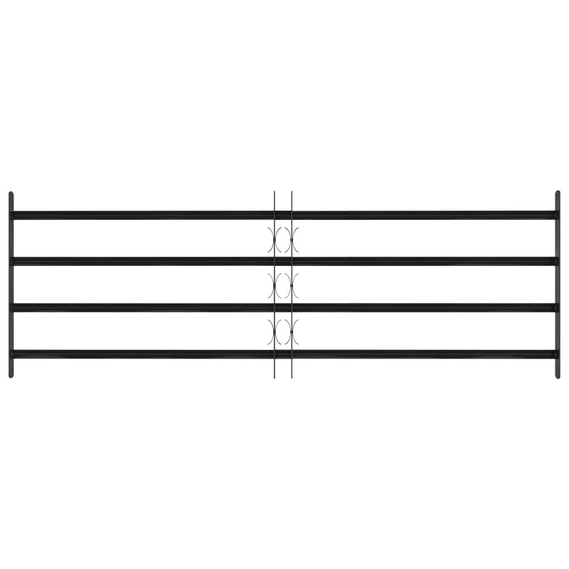 Kratka Okienna Czarny 175 x 60 cm Stal malowana proszkowo