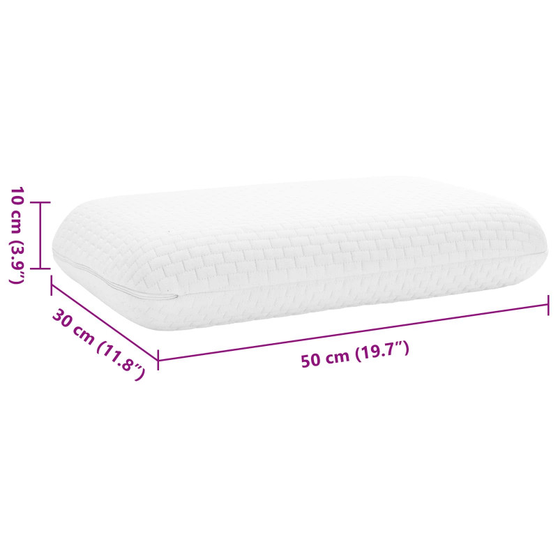 Poduszka do spania Biały 60 x 40 x 13 cm Pianka z pamięcią