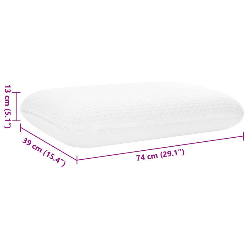 Poduszka do spania Biały 60 x 40 x 13 cm Pianka z pamięcią