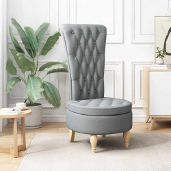 Fotel typu slipper Jasnoszary 56,5 x 70 x 110 cm tkanina