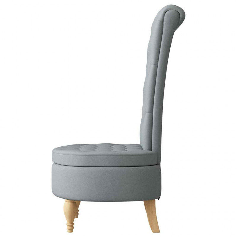 Fotel typu slipper Jasnoszary 56,5 x 70 x 110 cm tkanina