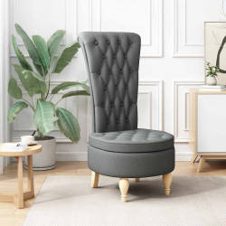 Fotel typu slipper Ciemnoszary 56,5 x 70 x 110 cm tkanina