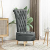 Fotel typu slipper Ciemnoszary 56,5 x 70 x 110 cm tkanina