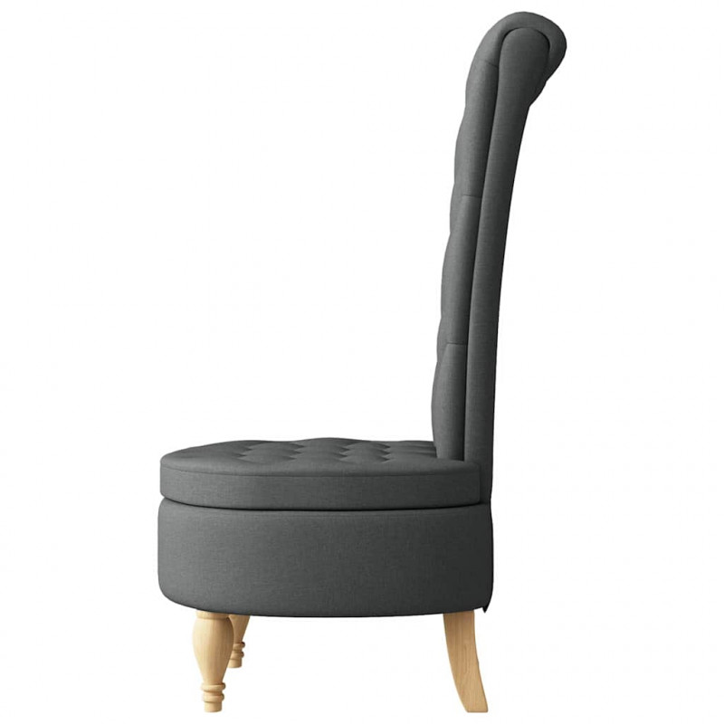 Fotel typu slipper Ciemnoszary 56,5 x 70 x 110 cm tkanina