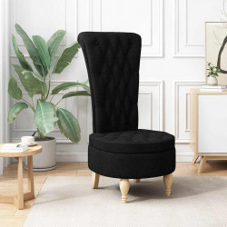 Fotel typu slipper Czarny 56,5 x 70 x 110 cm tkanina