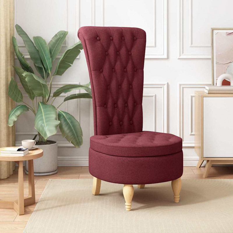 Fotel typu slipper Czerwone wino 56,5 x 70 x 110 cm tkanina