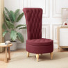 Fotel typu slipper Czerwone wino 56,5 x 70 x 110 cm tkanina
