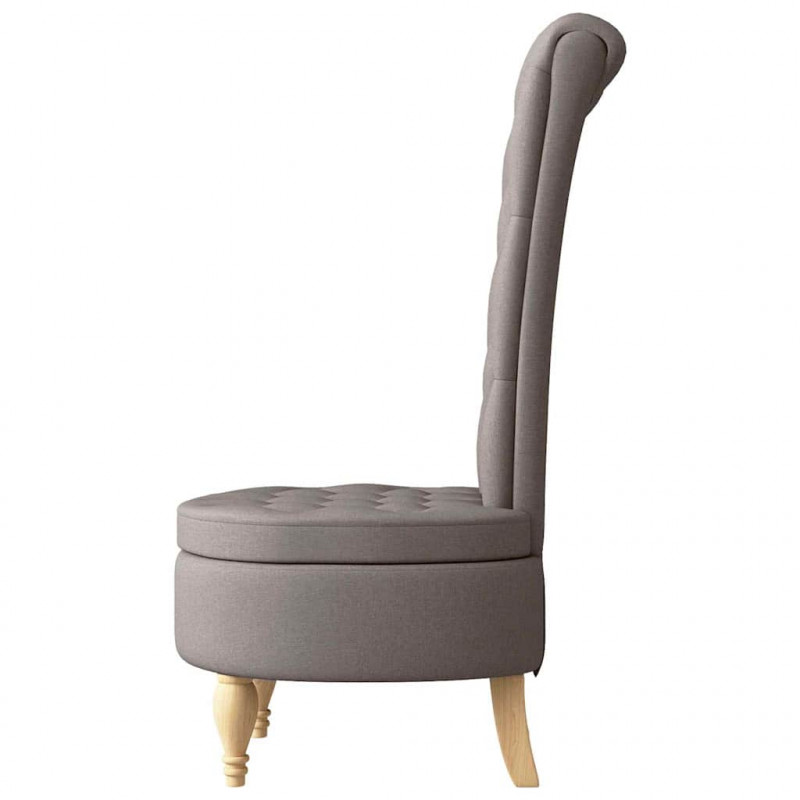 Fotel typu slipper Ciemnoszary 56,5 x 70 x 110 cm tkanina